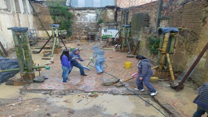 Construcci&oacute;n de la Cinehuerta