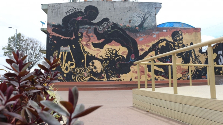 Grafiti de Chirrete Golden en el Centro de Paz, Memoria y Reconciliaci&oacute;n