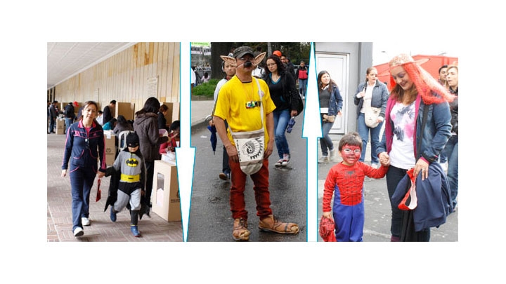 Batman y El Hombre Ara&ntilde;a votaron con  sus madres