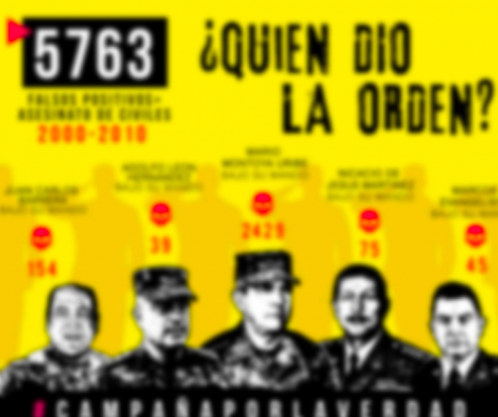 "Qui&eacute;n dio la orden", el mural que pide una respuesta sobre los responsables de los falsos positivos