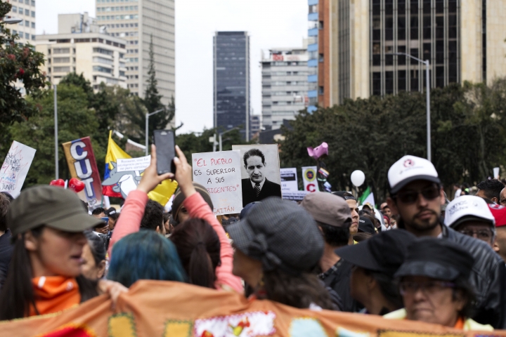 Marchas de Bogot&aacute; en el Paro Nacional del 21N de 2019