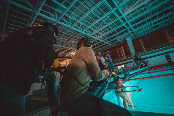 Imagen del rodaje de Al Ritmo del Agua en Bogot&aacute;
