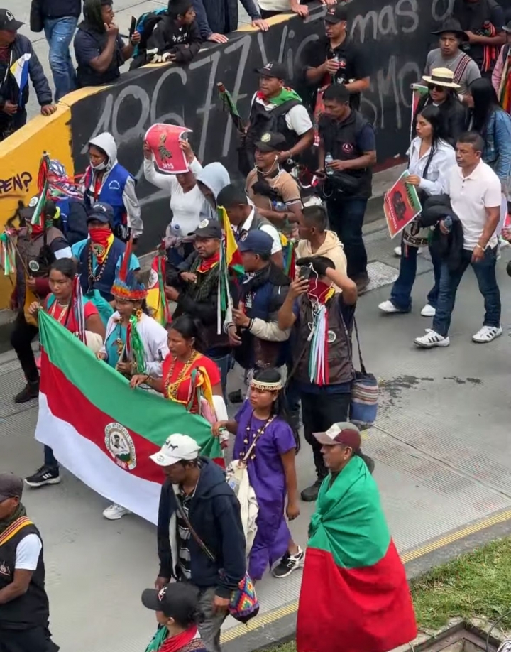 La Minga Ind&iacute;gena lleg&oacute; a Bogot&aacute; para hacer parte de las movilizaciones