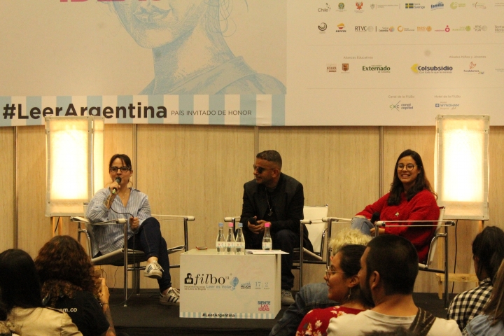 De izquierda a derecha: Dahiana Rodriquez, 'Kaiser' y Laura Ocampo. Cr&eacute;dito de la foto: Silvia Bayona