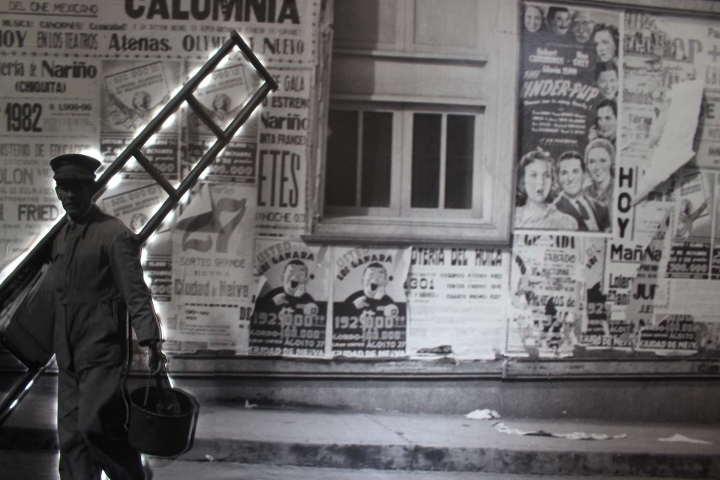 Fotograf&iacute;a gigante en la sala dos del Museo de Bogot&aacute;